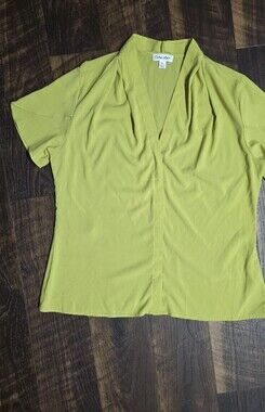 Calvin Klein Bright Lime Green Blouse